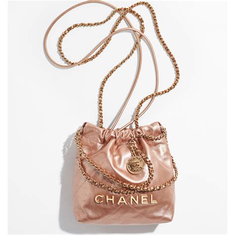 chanel rose gold purse|chanel purse gold chain.